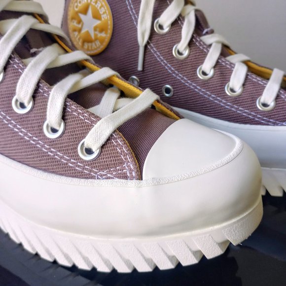 Converse Women's CTAS Lugged 2.0 HI Platform Canvas Sneaker in Lovely Squirrel - Picture 5 of 13